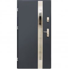 Metalinės lauko durys LAK stiklintos antracitas, kairinės - 970 mm